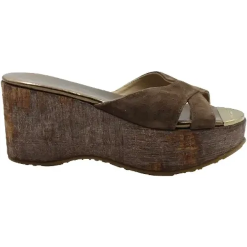 Pre-owned Leather sandals , female, Sizes: 2 UK - Jimmy Choo Pre-owned - Modalova