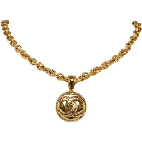 Pre-owned Gold necklaces , female, Sizes: ONE SIZE - Chanel Vintage - Modalova