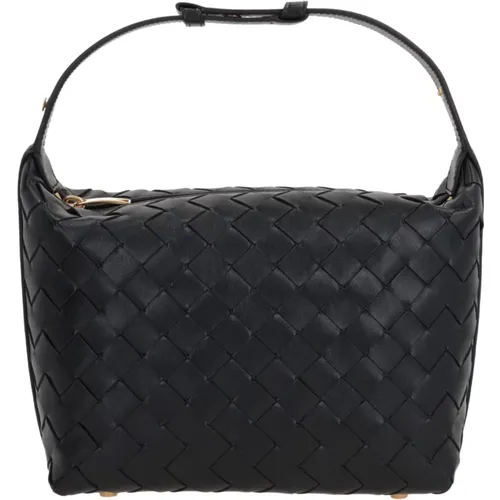 Gold Handbag Intrecciato Design , female, Sizes: ONE SIZE - Bottega Veneta - Modalova