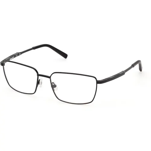 Rectangular Metal Eyeglasses , male, Sizes: 55 MM - Timberland - Modalova
