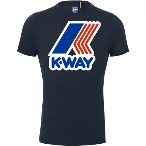 Maxi Logo T-Shirt für Herren , Herren, Größe: M - K-way - Modalova