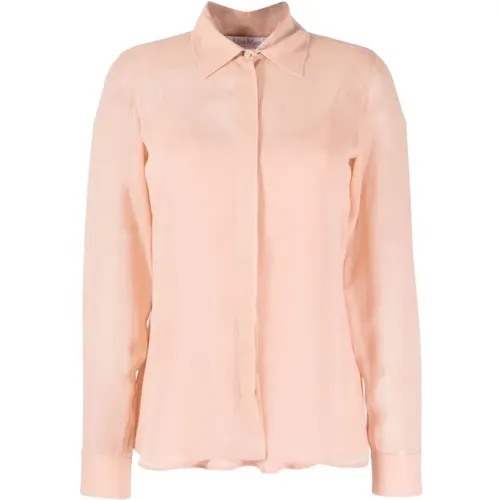 Powder Silk Semi-Sheer Shirt , female, Sizes: 2XS - Max Mara - Modalova