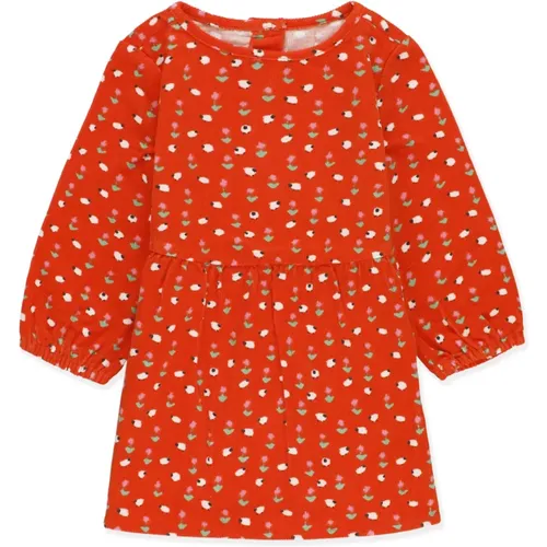 Rotes Junior Baumwollkleid mit Kontrastmuster - Stella Mccartney - Modalova