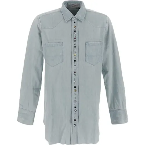 Axel Cotton Shirt , male, Sizes: XL, S, M, L - Golden Goose - Modalova