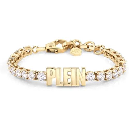 Gold Lettering Stainless Steel Bracelet , female, Sizes: ONE SIZE - Philipp Plein - Modalova