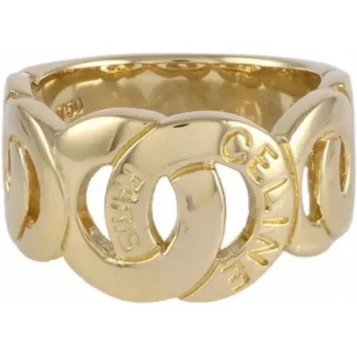 Pre-owned Céline ring in gold , female, Sizes: ONE SIZE - Celine Vintage - Modalova
