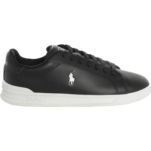 Leather Court Sneakers , male, Sizes: 11 UK - Ralph Lauren - Modalova