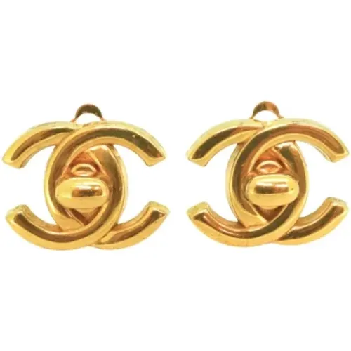 Pre-owned Metal earrings , female, Sizes: ONE SIZE - Chanel Vintage - Modalova