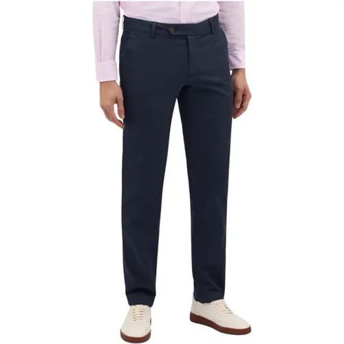 Dunkelblaue Stretch-Baumwoll-Chinos , Herren, Größe: W46 - Brooks Brothers - Modalova