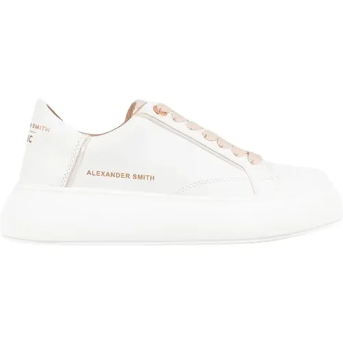 Umweltfreundliche Beige Weiße Damensneakers , Damen, Größe: 41 EU - Alexander Smith - Modalova