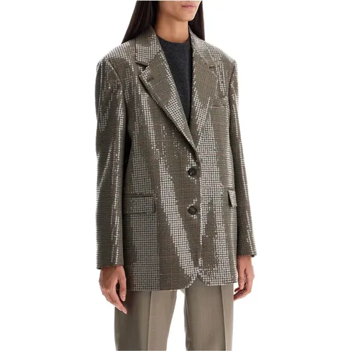 Pailletten Hahnentritt Journey Line Blazer - Golden Goose - Modalova