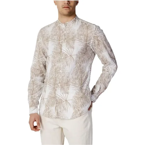 Print Mandarin Collar Shirt , male, Sizes: XL - Antony Morato - Modalova