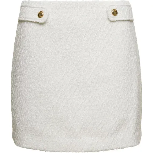 Weiße Tweed Minirock , Damen, Größe: 2XS - Michael Kors - Modalova