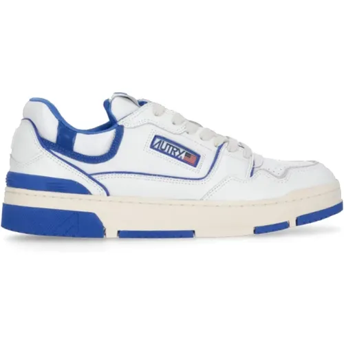 Leather Sneakers with Embroidered Logo , male, Sizes: 8 UK - Autry - Modalova