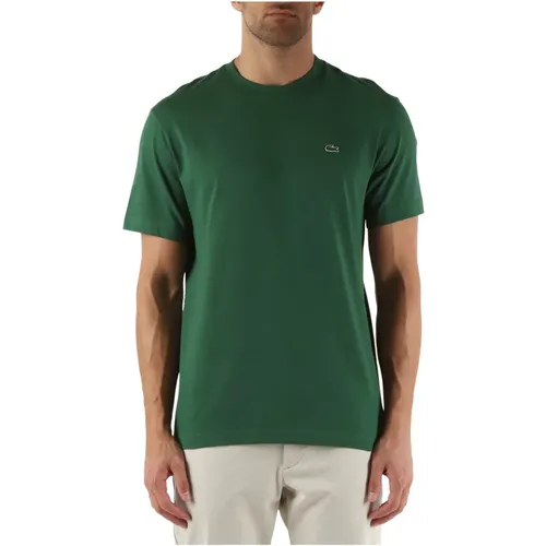 Baumwoll Regular Fit T-shirt mit Logo Patch , Herren, Größe: XL - Lacoste - Modalova