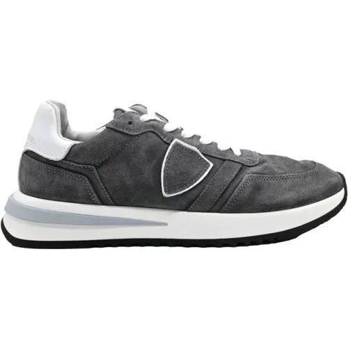 Niedrige Top Anthrazit Sneakers - Philippe Model - Modalova