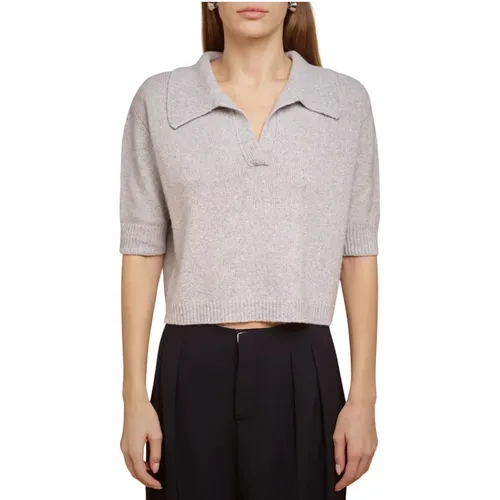 Kaschmir Pailletten Polo Shirt - Liviana Conti - Modalova