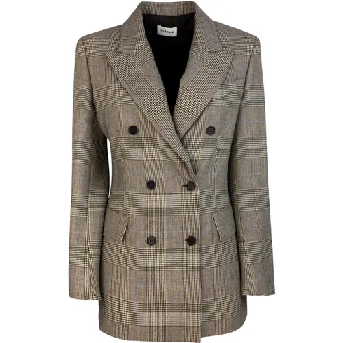 Brauner Blazer Jacke Doppelreihig Regular Fit - P.A.R.O.S.H. - Modalova