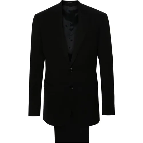 Suit Twill Weave Jacket Trousers , male, Sizes: L, XS - Giorgio Armani - Modalova