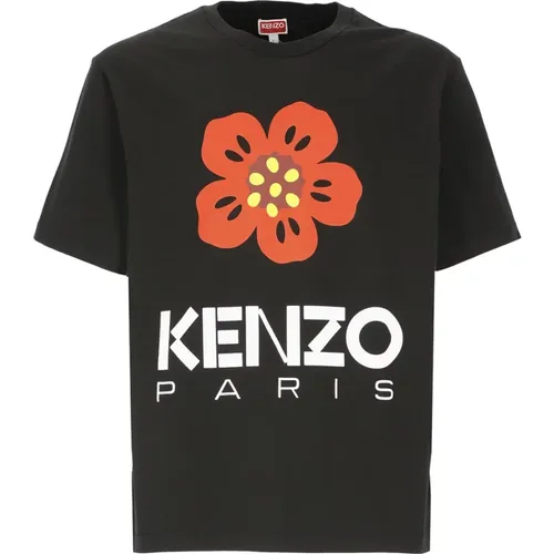 Men`s Floral Print T-Shirt , male, Sizes: M - Kenzo - Modalova