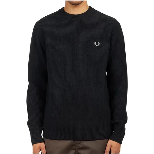 Ribbed Wool Sweater , male, Sizes: XL, 2XL - Fred Perry - Modalova