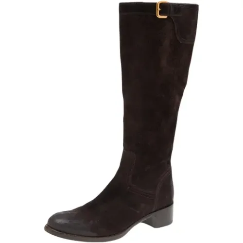Pre-owned Wildleder boots , Damen, Größe: 38 EU - Prada Vintage - Modalova