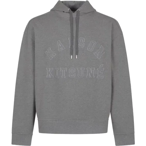 Varsity Oversize Hoodie Sweaters , Herren, Größe: L - Maison Kitsuné - Modalova