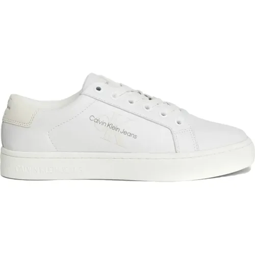 Weiße Schnürsneaker für Frauen , Damen, Größe: 39 EU - Calvin Klein Jeans - Modalova