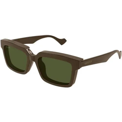 Braune Transparente Sonnenbrille Gg1543S Modell , Herren, Größe: 54 MM - Gucci - Modalova
