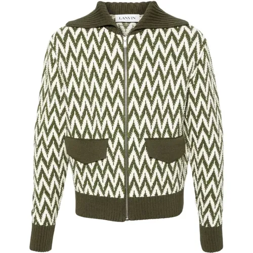 Herringbone Pattern Sweaters , male, Sizes: M, S - Lanvin - Modalova