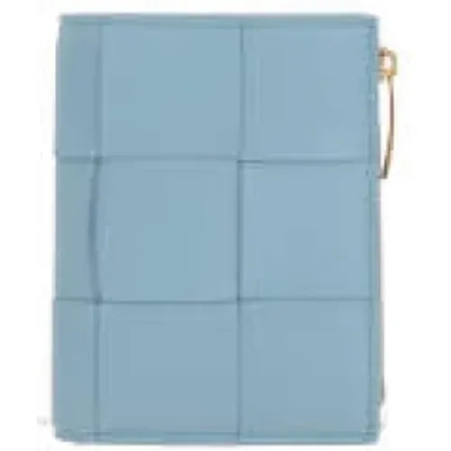 Kompakte weiße Brieftasche mit Maxi Intrecciato , Damen, Größe: ONE Size - Bottega Veneta - Modalova