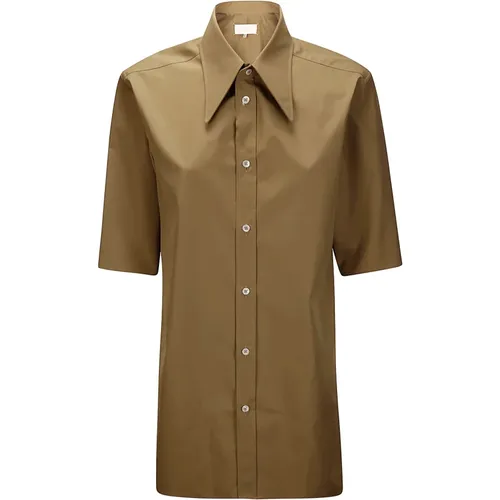 Laser-Cut Pointed Collar Shirt , female, Sizes: 2XS - Maison Margiela - Modalova