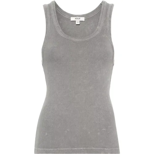 Grey Sleeveless Sweater , female, Sizes: L - Agolde - Modalova
