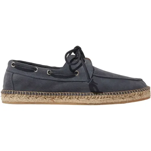 Graue Wildleder Bootsschuh Espadrilles , Herren, Größe: 43 EU - Scarosso - Modalova