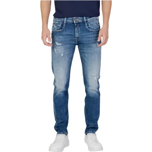 Blaue Herren Jeans , Herren, Größe: W40 - Replay - Modalova