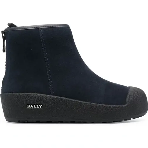 Blaue Wildleder Stiefeletten , Damen, Größe: 40 EU - Bally - Modalova