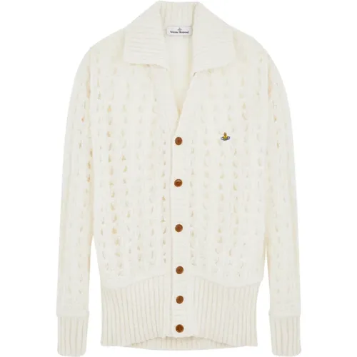 Cream Lacework Cardigan , female, Sizes: XL, M - Vivienne Westwood - Modalova