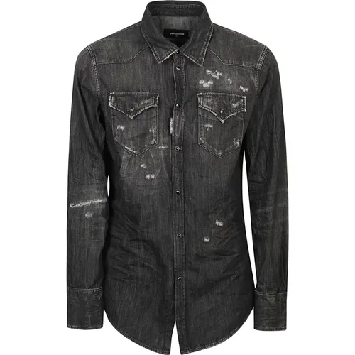 Denim Shirt - Timeless Style , male, Sizes: S - Dsquared2 - Modalova