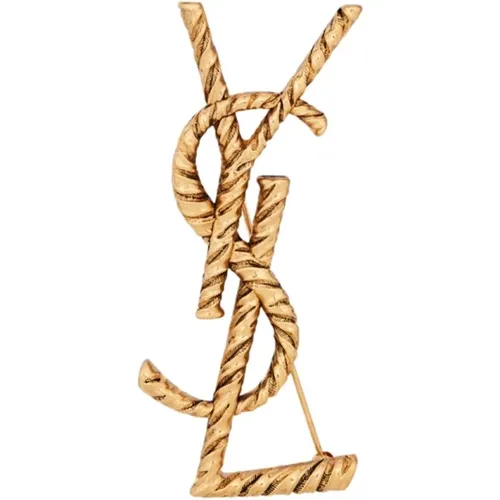 Cassandre Brooch , female, Sizes: ONE SIZE - Saint Laurent - Modalova