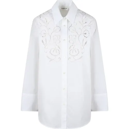 Canyox Lace Embroidery Shirt , female, Sizes: L, S - P.a.r.o.s.h. - Modalova