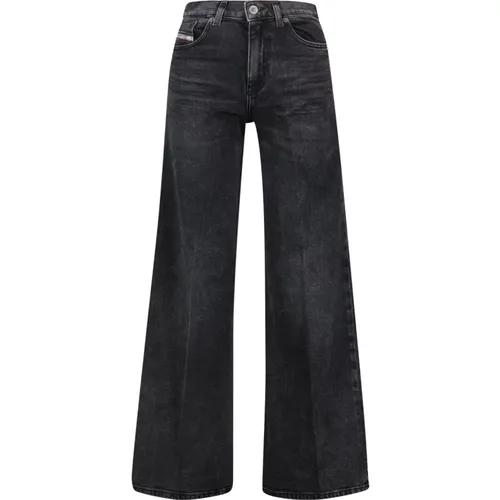 D-Akemi Noir Wide Leg Jeans , Damen, Größe: W26 L28 - Diesel - Modalova