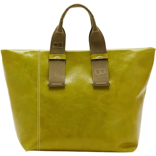 Lime Maracuja Leder Tasche , Damen, Größe: ONE Size - Biagini - Modalova