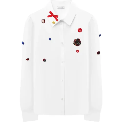 Kinder Weißes Regular Fit Hemd - Dolce & Gabbana - Modalova