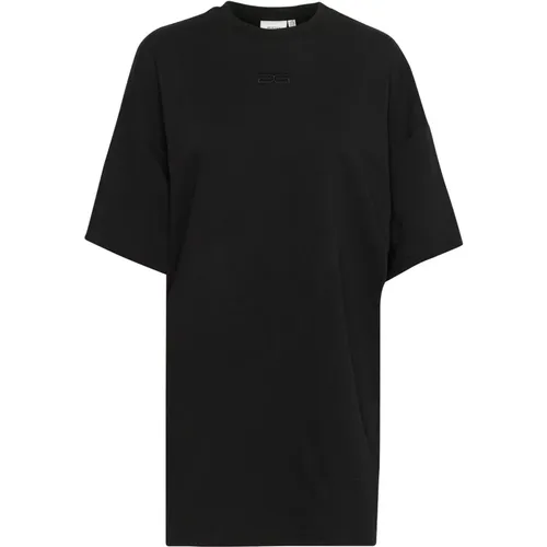 Schwarzes Oversize Langarm T-Shirt , Damen, Größe: L - Gestuz - Modalova