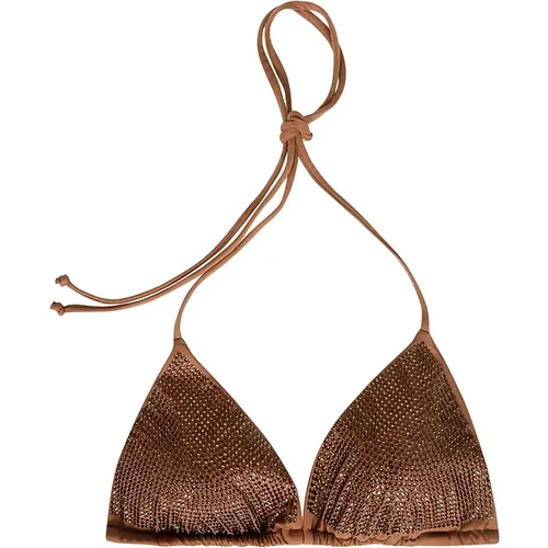 Pailletten Bikini Top mit Schnürung - MC2 Saint Barth - Modalova