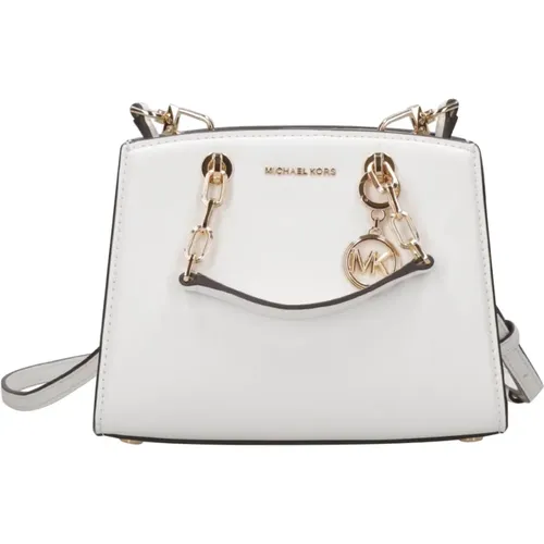 Weiße Kunstledertasche mit Anhängern , Damen, Größe: ONE Size - Michael Kors - Modalova