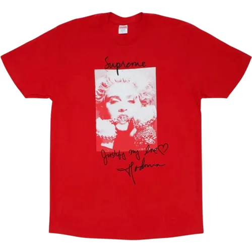 Limitierte Auflage Madonna Tee Rot , Herren, Größe: M - Supreme - Modalova