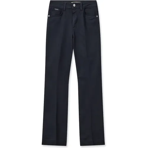 Stylish High-Waisted Navy Pants , female, Sizes: W24, W31, W27, W30 - MOS MOSH - Modalova