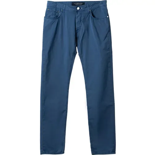 Soft Washed Cotton Stretch 5-Pocket Pants , male, Sizes: 3XL, XL, S, 2XL, M, L - Hand Picked - Modalova