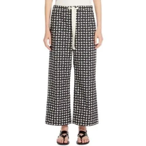 Checkered Pattern Pants , female, Sizes: L, S - Max Mara - Modalova